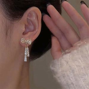 Pendientes Colgantes con Borlas de Cadena Color Plata para Mujer, Estilo Coreano, Diseño Geométrico Simple y Moderno, Joyería Femenina - Product Image 6