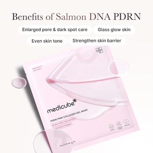 Mascarilla Facial de Gel de Colágeno Rosa Salmón Medicube, Mascarilla Facial Nocturna para una Piel Radiante y Elástica, Cuidado Facial Coreano - Product Image 4