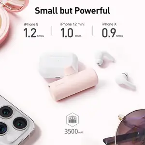 IWALK LinkPod 3 Pro Super Mini Size Portable USB-C Charger Upgraded 15W 3500mAh Capsule Power Bank Fit For IPhone 15