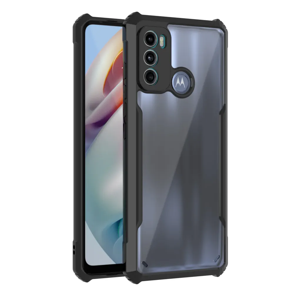 Fashion hybrid Phone Case For Motorola Moto G60 Clear Transparent Lens Protector Custom Cover for G71 G51 G41 Shockproof