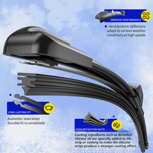 Limpiaparabrisas con revestimiento de silicona de alta calidad compatibles con 99% coches, incluido BMW VW para modelos Toyota Chery, revestimiento de silicona - Product Image 4