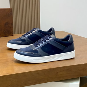 2026 <b>Top</b> Luxury Designer Sneakers Esing Men's Casual <b>Walking</b> Shoes with Thick Rubber Outsole Non-Slip Lace-Up Closure Trend Mesh - Product Image 1