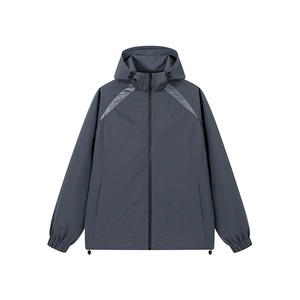 European Size Wholesale Men's Windbreaker <strong>Jackets</strong> 2026 Spring Autumn New Fashion Hooded Zipper Outdoor <strong>Light</strong> <strong>Jackets</strong> for Men - Product Image 2