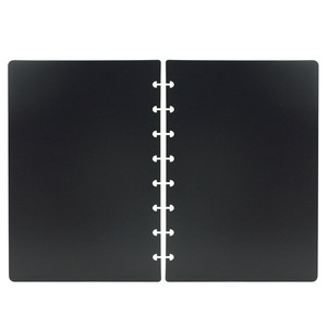X1031-2 önceden delinmiş delikler dizüstü planlayıcısı kapak temizle siyah PP buzlu bütçe kullanımlık Discbound ciltleme günlüğü kapak 50 adet/paket - Product Image 2