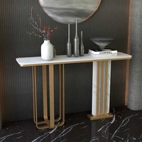 Tables d'entrée en pierre de quartz de luxe, style minimaliste nordique, table d'appoint décorative pour le salon, meubles modernes, console