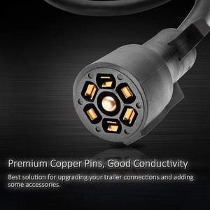 Harnais de câblage de câble de prise de <span class=keywords><strong>remorque</strong></span> de 8 pieds 10-14AWG, connecteur de câblage de cordon léger de <span class=keywords><strong>remorque</strong></span> à <span class=keywords><strong>7</strong></span> broches - Product Image 5
