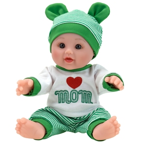 Chinesische Fabrik 12-Zoll Plastik-Reborn-Puppen Weiches Spielzeug für Jungen und Mädchen Direktverkauf in Vier Farben Schwarz Rot Blau Grün - Product Image 2