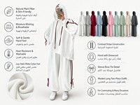 Ensemble de survêtement deux pièces en coton 2026, haut à capuche avec rayures contrastées et pantalon large assorti, tenue décontractée pour femme au quotidien