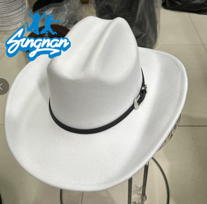 Chapeau de <span class=keywords><strong>cowboy</strong></span> occidental de style européen américain en polyester/coton unisexe, mode estivale, dessus plat, design ethnique tibétain - Product Image 6