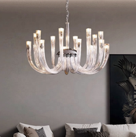 Lustre de luxe léger moderne Décoration intérieure Éclairage Lustre en verre de Murano