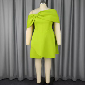 Robe de soirée sexy à nœud papillon Z-621 Printemps 2026 à manches longues grande taille pour femme - Product Image 2