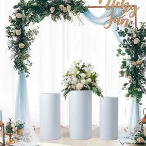 Metal Round Pedestal Stand Cylinder Metal Display Cake Stand for Wedding Party Events Supplies Home Decoration