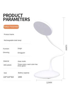 Oem 2026 Foldable Wireless Cordless Study <b>Portable</b> Rechargeable Usb Led <b>Table</b> Desk Light <b>Lamp</b> for Reading Room - Product Image 5