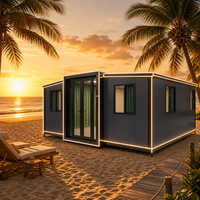 Maison conteneur extensible à double aile ZhuDuo, respirante, pour hôtels et complexes hôteliers, glamping avec design moderne