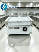 Poêle à bascule électrique commerciale 120L avec volant manuel, en acier inoxydable, certifiée CE pour hôtels