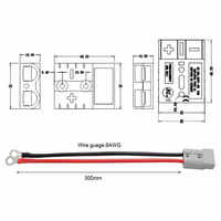بيع المصنع 50 أمبير 6AWG 8AWG 10AWG كابل بطارية قابس Y محول موصل النحاس المطاط للبناء للرافعة الشوكية