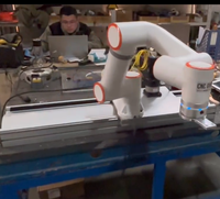 Robot de soudage sur rail avec axe externe 7/8, bras de robot à moteur en acier inoxydable, facile à utiliser