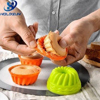 Moule à muffins réutilisable en silicone de qualité alimentaire pour bricoler soi-même petit outil de cuisson en spirale pour gâteau fondant