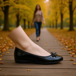 Bailarinas Clásicas de Charol Negro con Lazo para Dama Diseño Cómodo con Suela Antideslizante para Uso Diario en Otoño - Product Image 2