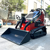Minipala compatta diesel Euro 5 EPA con cingoli, 400 kg, con trinciatrice forestale e tosaerba