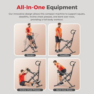 Wellshow Health & Fitness Row-N-Ride, máquina de sentadillas asistida de servicio pesado con capacidad máxima de peso de 300 libras, resistencia ajustable - Product Image 4