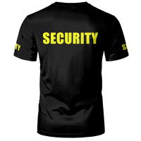 T-shirt d'uniforme de sécurité classique pour gardien de corps, tenue de travail professionnelle avec impression 3D, en polyester léger et respirant, unisexe
