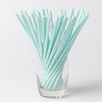 Pailles à boire en papier écologiques de qualité alimentaire 6 mm x 197 mm, emballées individuellement, pailles colorées