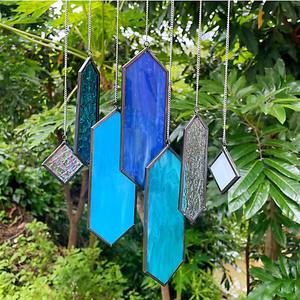 Panneaux de <span class=keywords><strong>vitrail</strong></span> décoratifs pour fenêtres et portes, art décoratif, panneaux de <span class=keywords><strong>vitrail</strong></span> en forme de <span class=keywords><strong>papillon</strong></span>, animaux, <span class=keywords><strong>Tiffany</strong></span>, panneau de <span class=keywords><strong>vitrail</strong></span> suspendu - Product Image 3