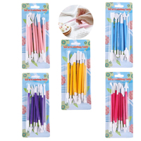 Outils de décoration de gâteaux à Fondant en plastique, 8 pièces, glaçage, stylo de sculpture et figurines