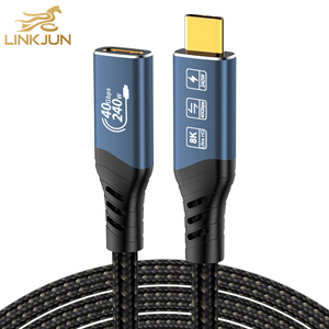 Màu Xanh A392-2 Thunderbolt 4 Tốc Độ Cao 8K 240W Bện Cặp Xoắn Microphone MP3 Nhanh Chóng Sạc Cáp USB Cho Loa Màn Hình - Product Image 1