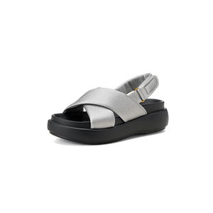 Piatti da donna personalizzati in fabbrica 2025 <span class=keywords><strong>sandali</strong></span> da donna estivi in <span class=keywords><strong>argento</strong></span> aperto <span class=keywords><strong>comodi</strong></span> in vera pelle <span class=keywords><strong>sandali</strong></span> da bambina taglie 34-40 - Product Image 5