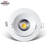 Spot LED de plafond encastré anti-éblouissement réglable et inclinable, 75 mm de découpe, 3000-6000K, intensité variable, pour l'Allemagne