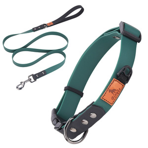 Gran oferta de correas y collares de perro de cuero Pu con logotipo personalizado, conjunto de <span class=keywords><strong>collar</strong></span> y correa para perros pequeños de Pvc suave para mascotas - Product Image 2