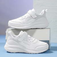 Sepatu Atletik Putih Anak Unisex Grosir, Sepatu Kasual Berbahan Mesh Bernapas untuk Anak Laki-laki dan Perempuan, Sneakers Anak Modis Musim Panas