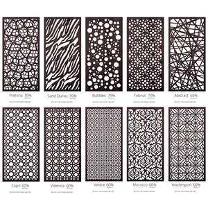 Haman Decorative Perforated Corten Steel Metal Wall Panel Laser Cut Customize Metal Panels