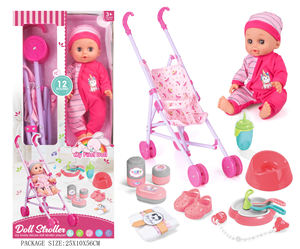 Nuevo diseño de bebé juego de simulación <span class=keywords><strong>Reborn</strong></span> Set de juguete cochecitos muñeca niña juguetes con sonido beber y orinar muñeca - Product Image 2