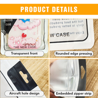 New Arrival Wholesale JLC Brand Durable Plastic Zipper Phone Case Protector Packaging 12*21cm Offset Printing Waterproof PET+CPP