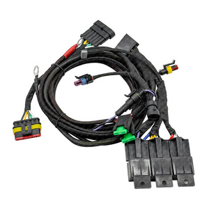 Automotive Wire <b>Harness</b> 6P 6.3mm Relay Plug <b>Black</b> Plastic Connector For Car Intake Temperature Sensor - Product Image 1