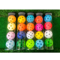 Ballon de Pickleball en PE de 74 mm, durable, avec 26/40 trous, pour entraînement, certifié USAPA, vente en gros directe usine