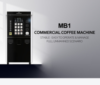 Distributeur automatique de café haut de gamme avec lait frais, double moulin à café, jus et thé au lait