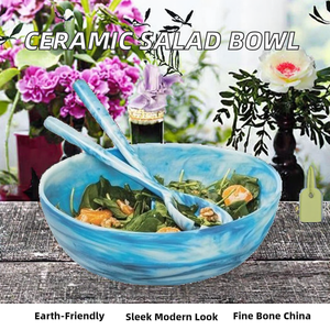 Tazones de Cerámica Modernos y Ecológicos, Blancos y Multicolores, para Fideos y Ensaladas, Ideales para Fiestas - Venta al por Mayor - Product Image 2