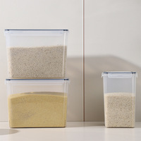 Conteneurs de stockage de nourriture en vrac en plastique extra-larges de 11 L sans BPA, étanches à l'air, pour la farine, le sucre, le riz, les céréales, l'organisation du garde-manger