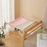 Lit suspendu pour chat à fixer sur balcon ou fenêtre, hamac pour animaux de compagnie, lit pour chat sur rebord de fenêtre, nid pour chat, quatre saisons, en bois massif, doux