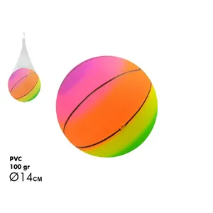Mini Balón de Baloncesto Fluorescente de 100 Gr, 14 Cm, PVC, Juguete - Product Image 3