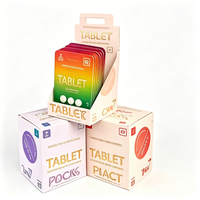 Emballage personnalisé en blister pour tablette, carte en blister recyclable avec boîte de présentation, boîte en carton pour la vente au détail