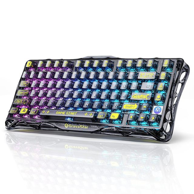 GravaStar Mercury K1 Lite 75% Gaming Keyboard, Gasket Hot Swappable Mechanical Keyboard, Pre-lubed Linear Switches, RGB Backlit