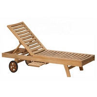 Hochwertiger Teakholz-Madison-Sonnenlehne starkes Holz-Chaiselongue für Strand-Becken oder Garten-Patio-Möbel aus Indonesien