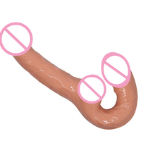 Consolador vibrador con correa sin tirantes para mujer, pene vibrador de doble cabeza, juguetes eróticos lésbicos para adultos, Juguetes sexuales para parejas