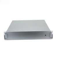 Boîtier de rack en profilé aluminium CNC 2U 19 pouces pour ordinateur de bureau ou serveur, finition sablée, indice de protection IP54 pour châssis de carte de circuit imprimé ou d'amplificateur