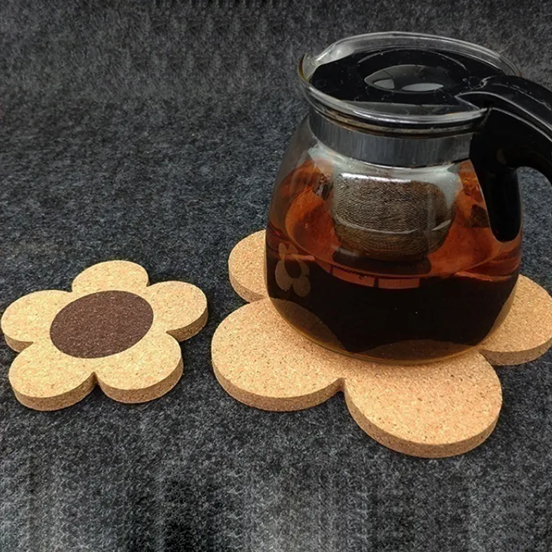 Ychon Venda Quente Flor Placemats Cup Mat Coaster Cor Weave Corda Puxando Mats Pads Decorações Para Bebida